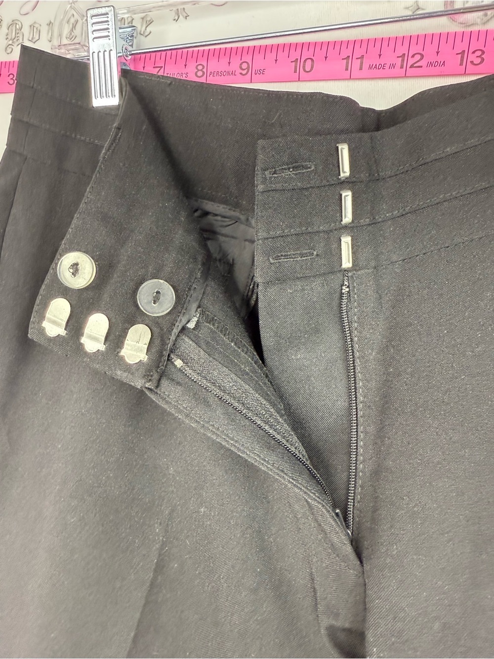 Suzy Shier pants buttons Black Dress Pants flare leg brand new with tags classic - Picture 5 of 15